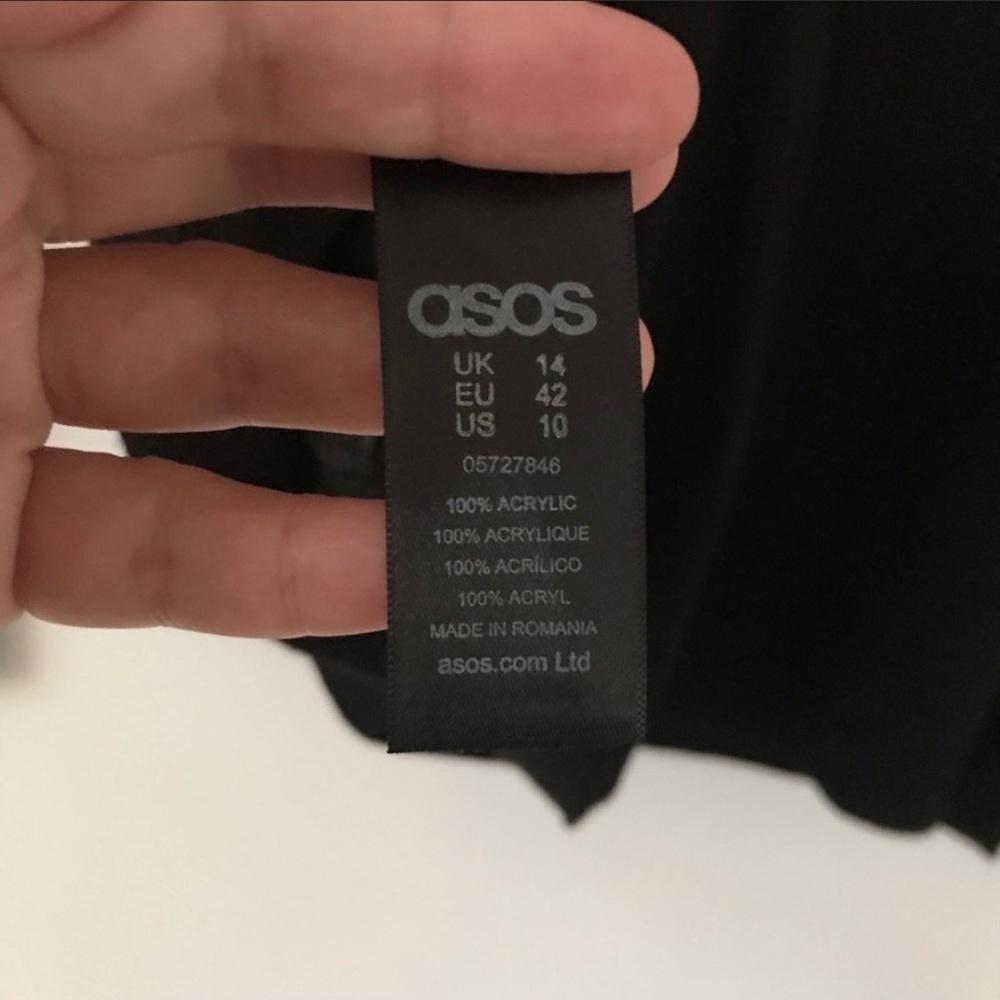 ASOS Ruffle Mesh Sweater Black - Picture 8 of 8